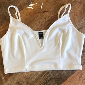 Women’s White Plunge Top